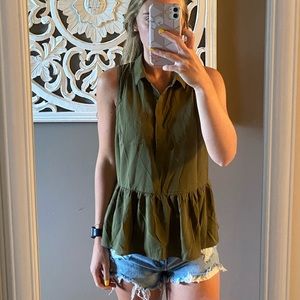 American Eagle Peplum Top